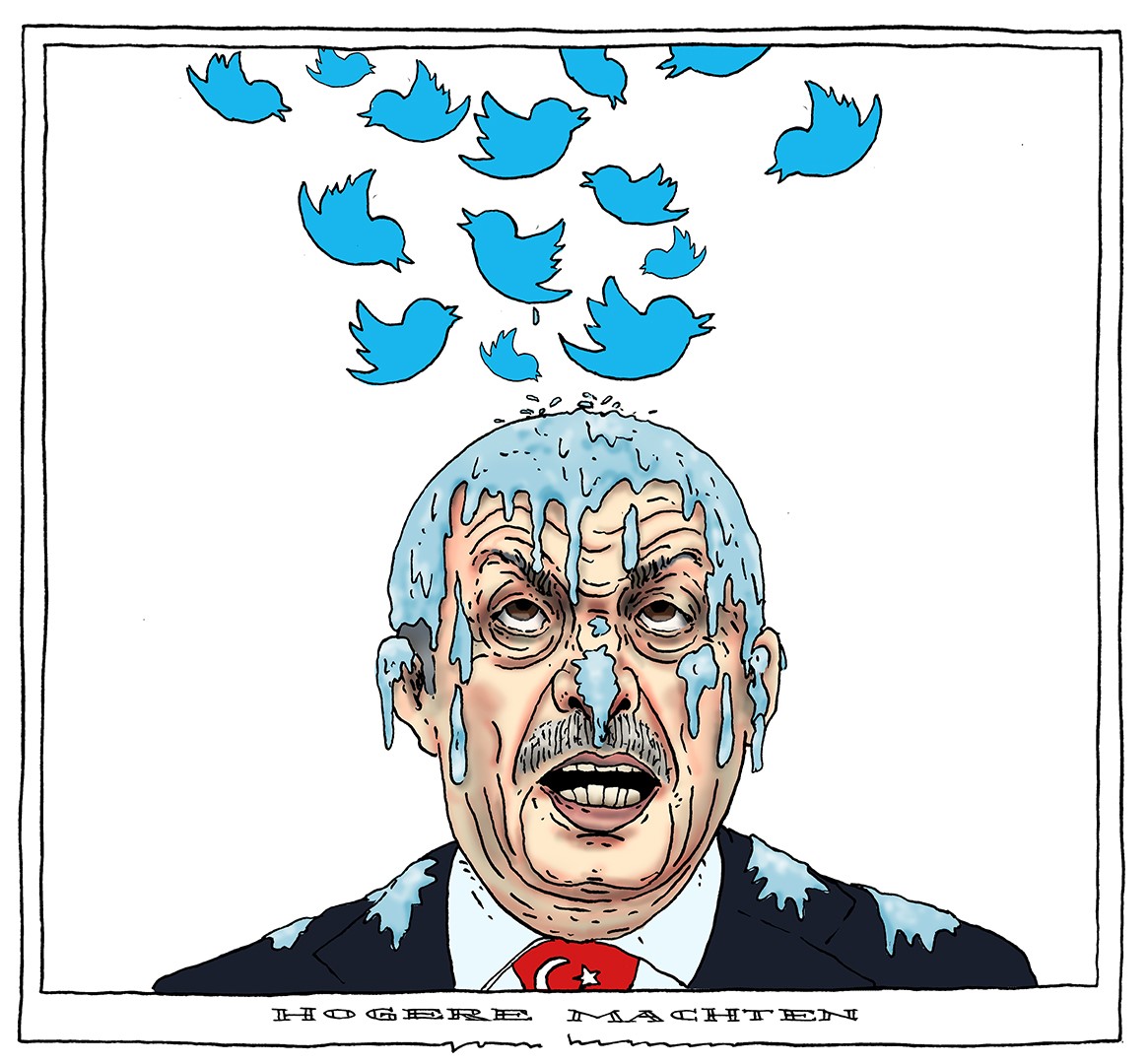 Cartoon Erdogan-Twitter