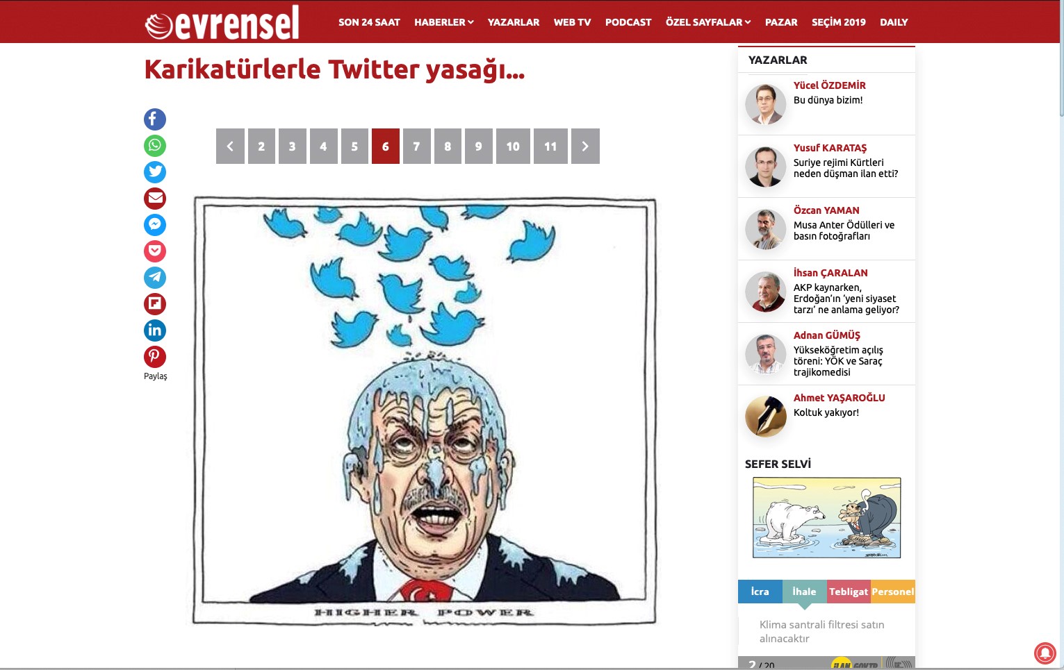 Cartoon Erdogan-Twitter II