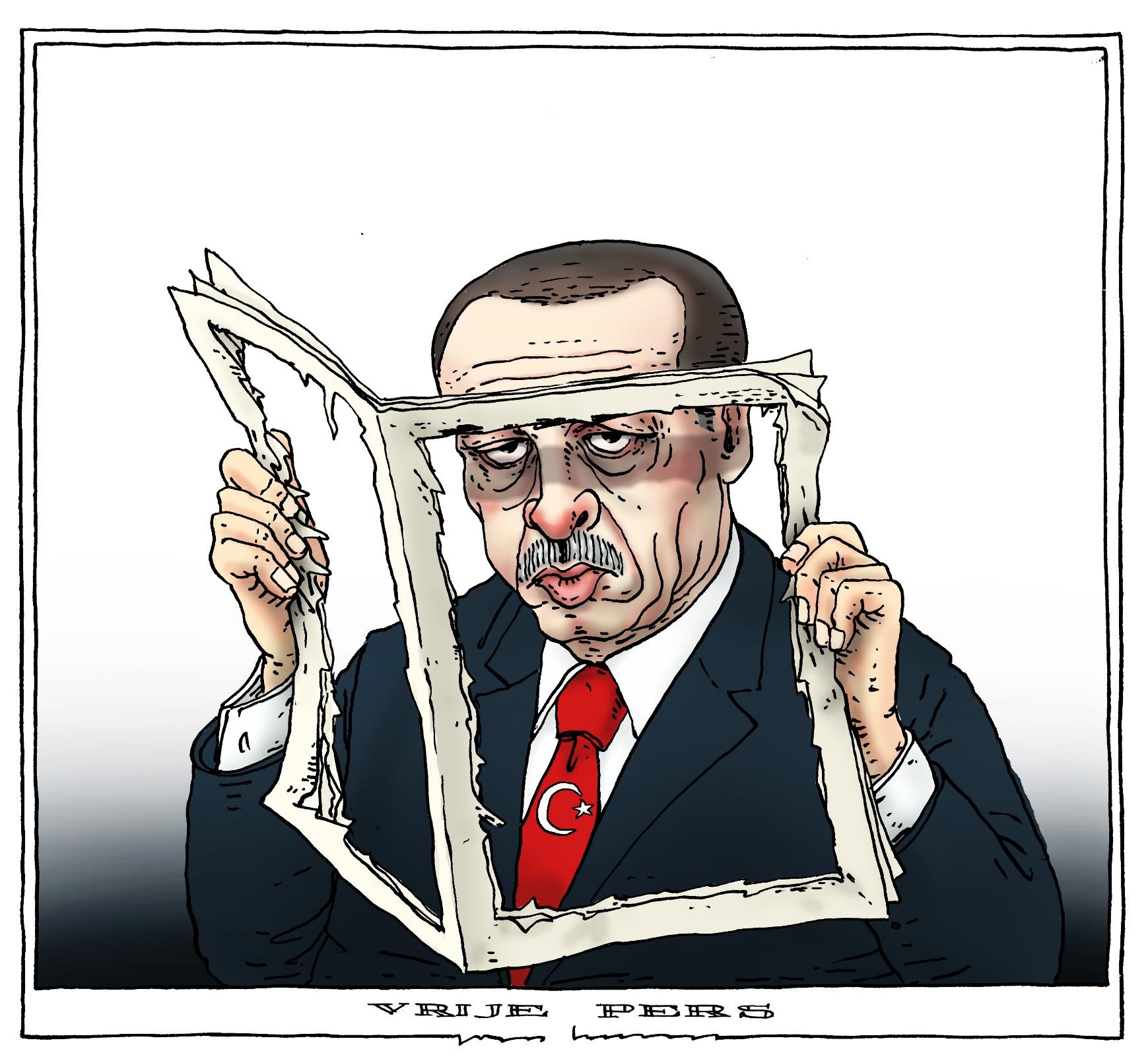 cartoon Erdogan-Vrije Pers